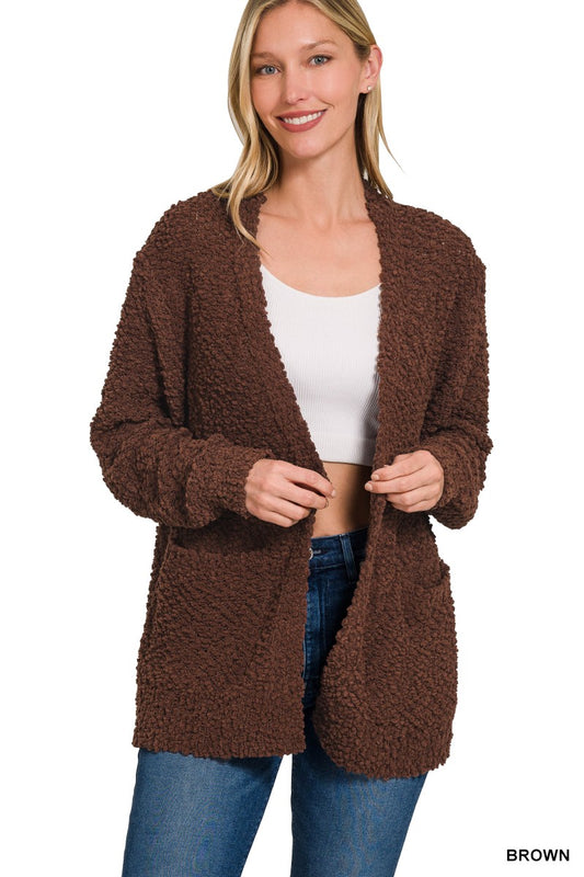 Cozianna's Brown Popcorn Cardigan