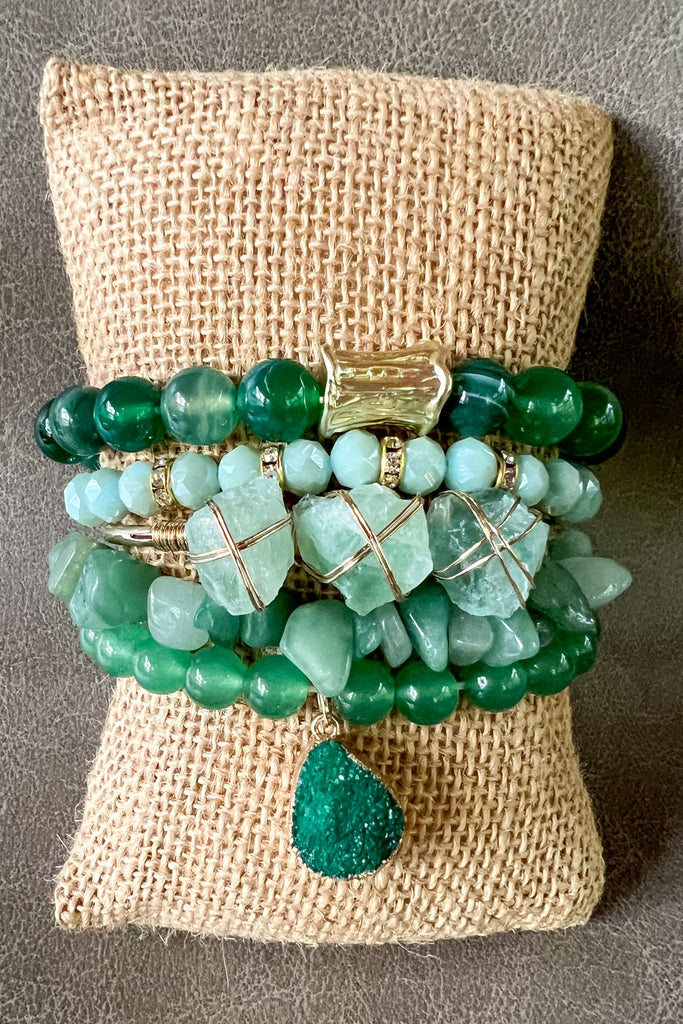 Elyse Bracelet Set Jade Mix