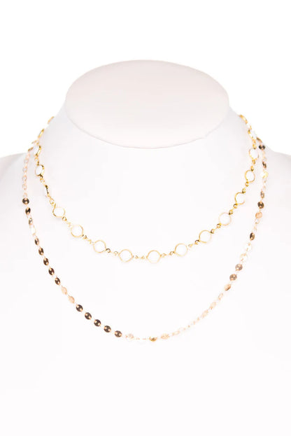 Kadee Necklace In White/Gold