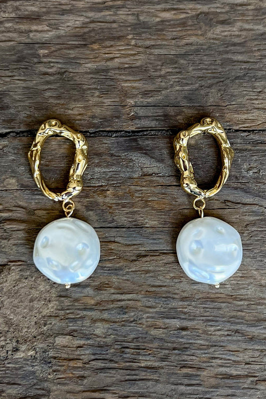 Large Pearl Dangle Earring