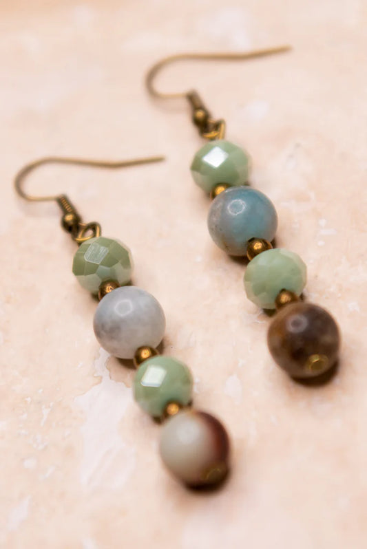 Mari Earrings In Amazonite