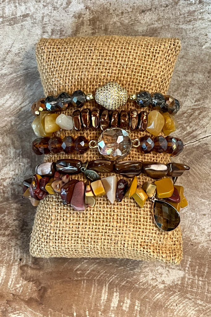 Zambia Bracelet Set Mustard