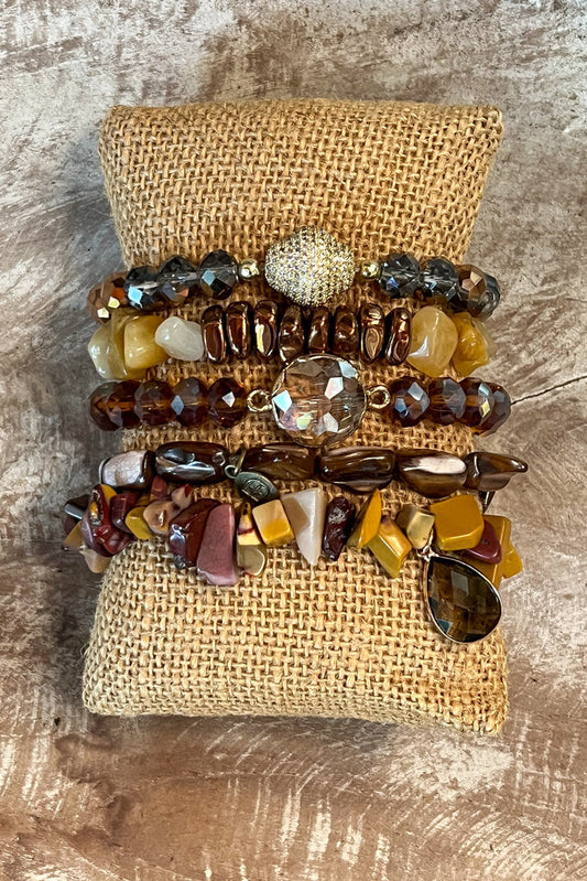 Zambia Bracelet Set Mustard