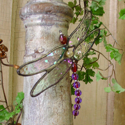 Stained Glass Dragonfly Suncatcher