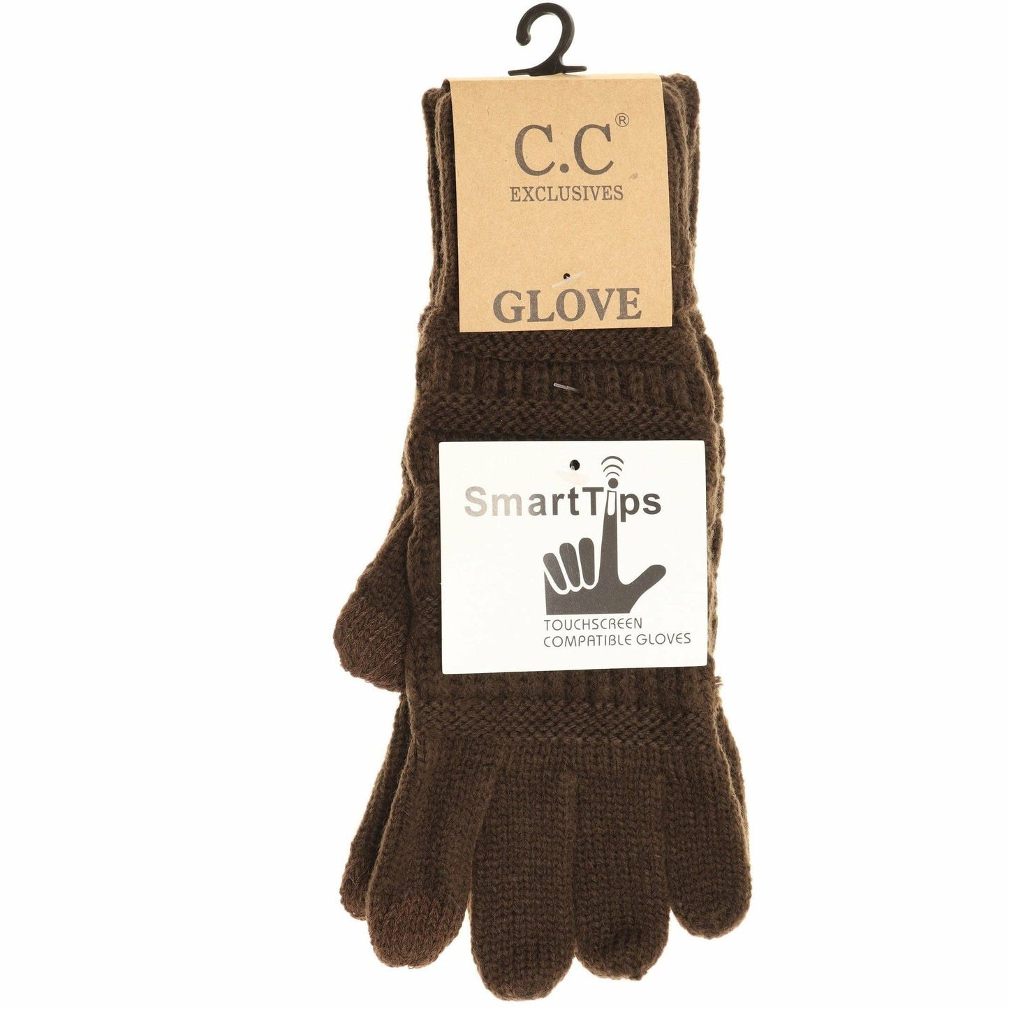 Crystal's Solid Cable Knit CC Gloves