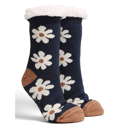 Luxury Soft Floral Slipper Mini Crew Winter Socks