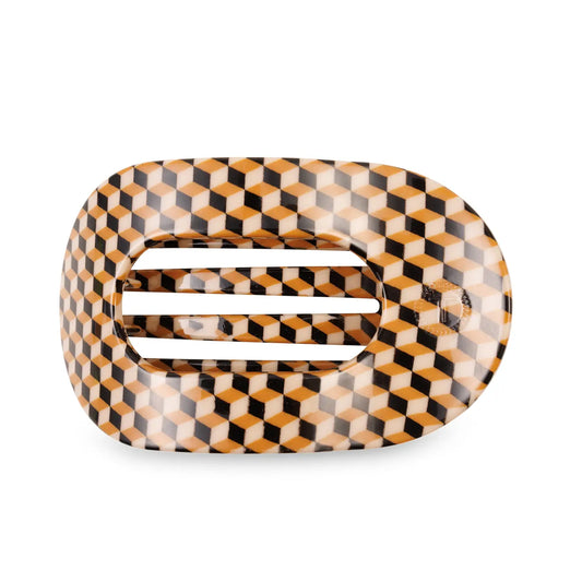 Checkered Large Flat Round Clip