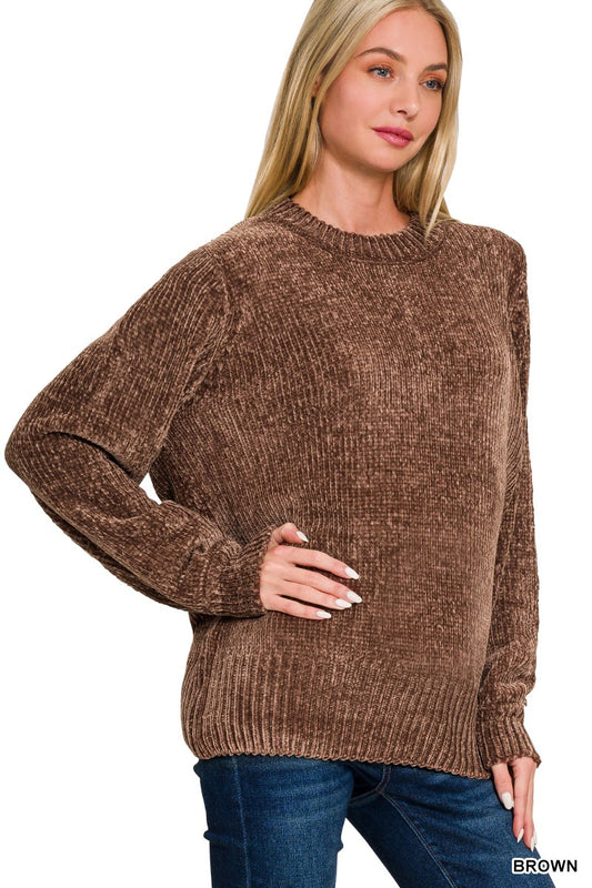 Chocanna's Brown Chenille Sweater