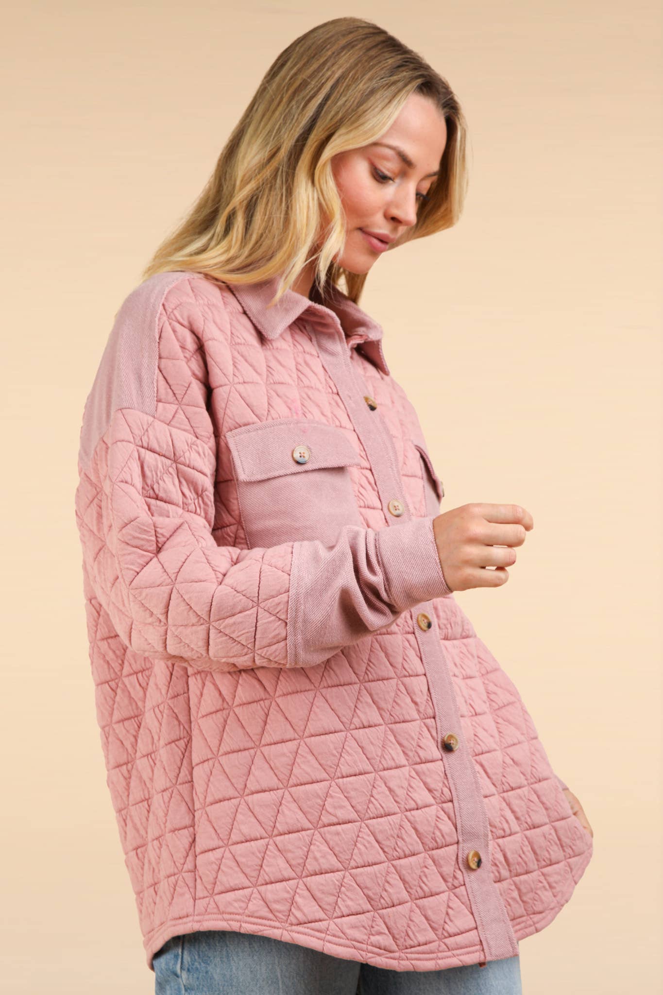 Kalli's Oversized Quilted Cozy Shacket