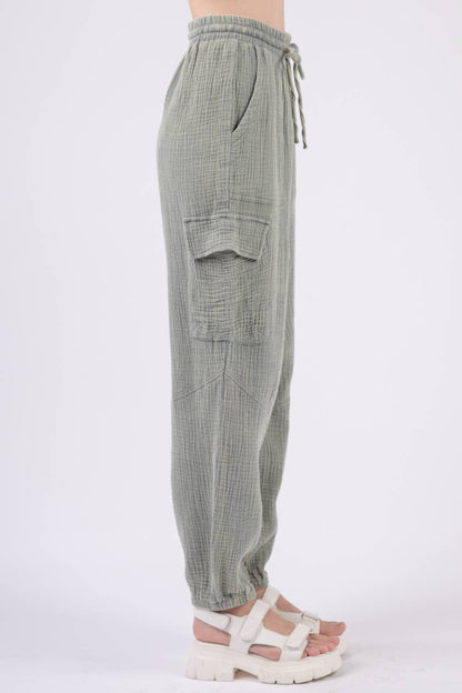 Nina's Woven Gauze Cargo Pant