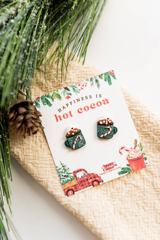 Happiness Hot Cocoa Peppermint Mug Studs