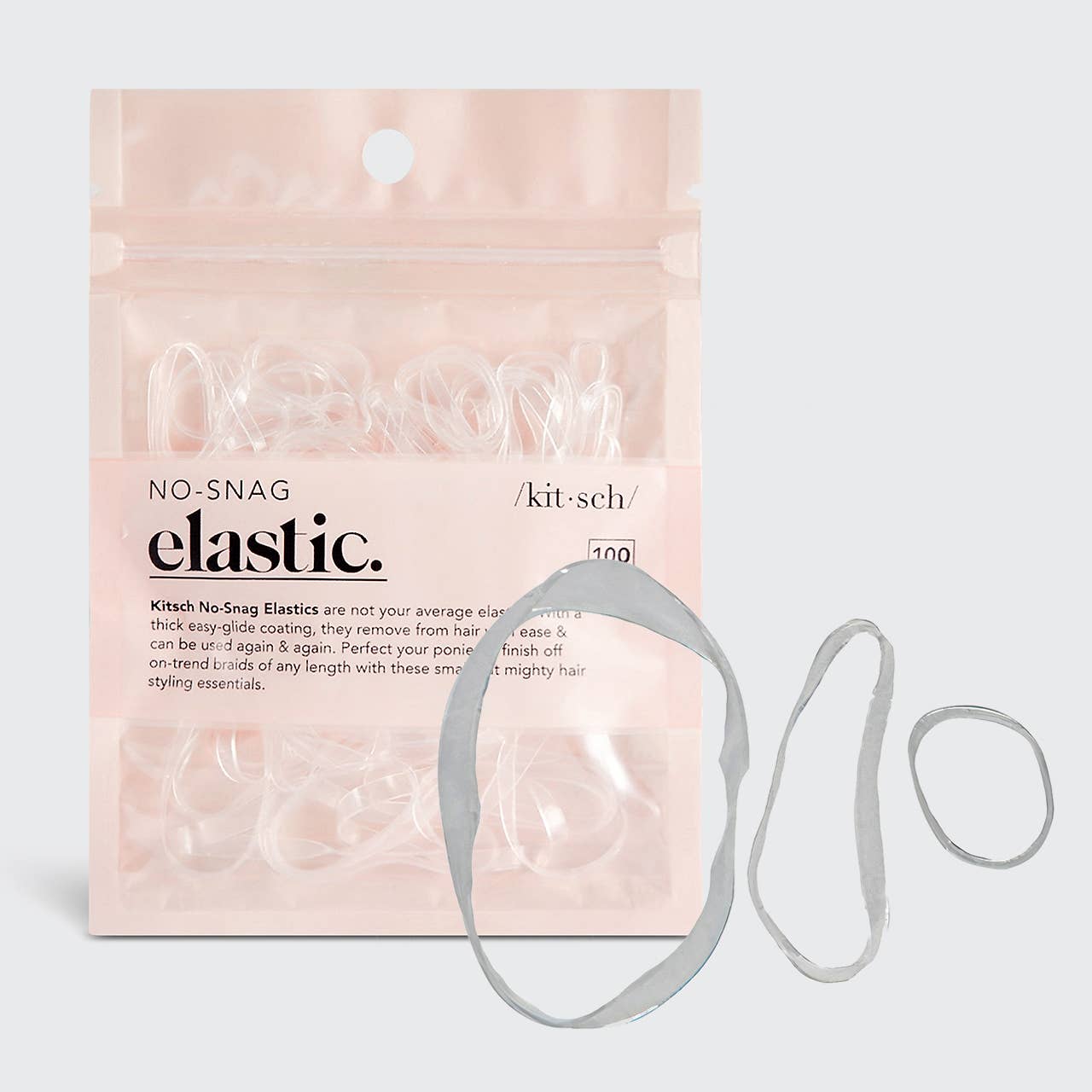 No-Snag Elastic 100 pc - Clear