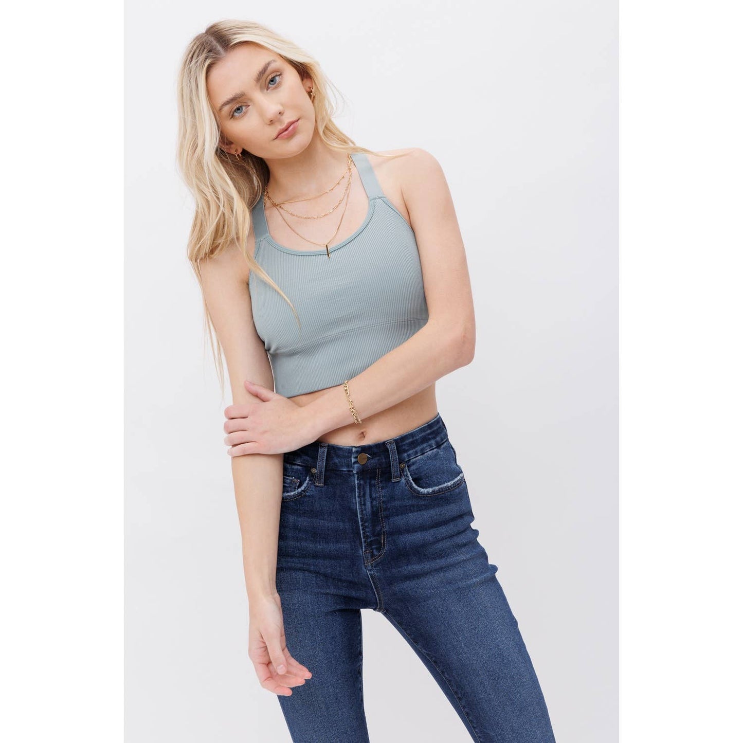 Micalet Dark Blue High Rise Skinny Jeans