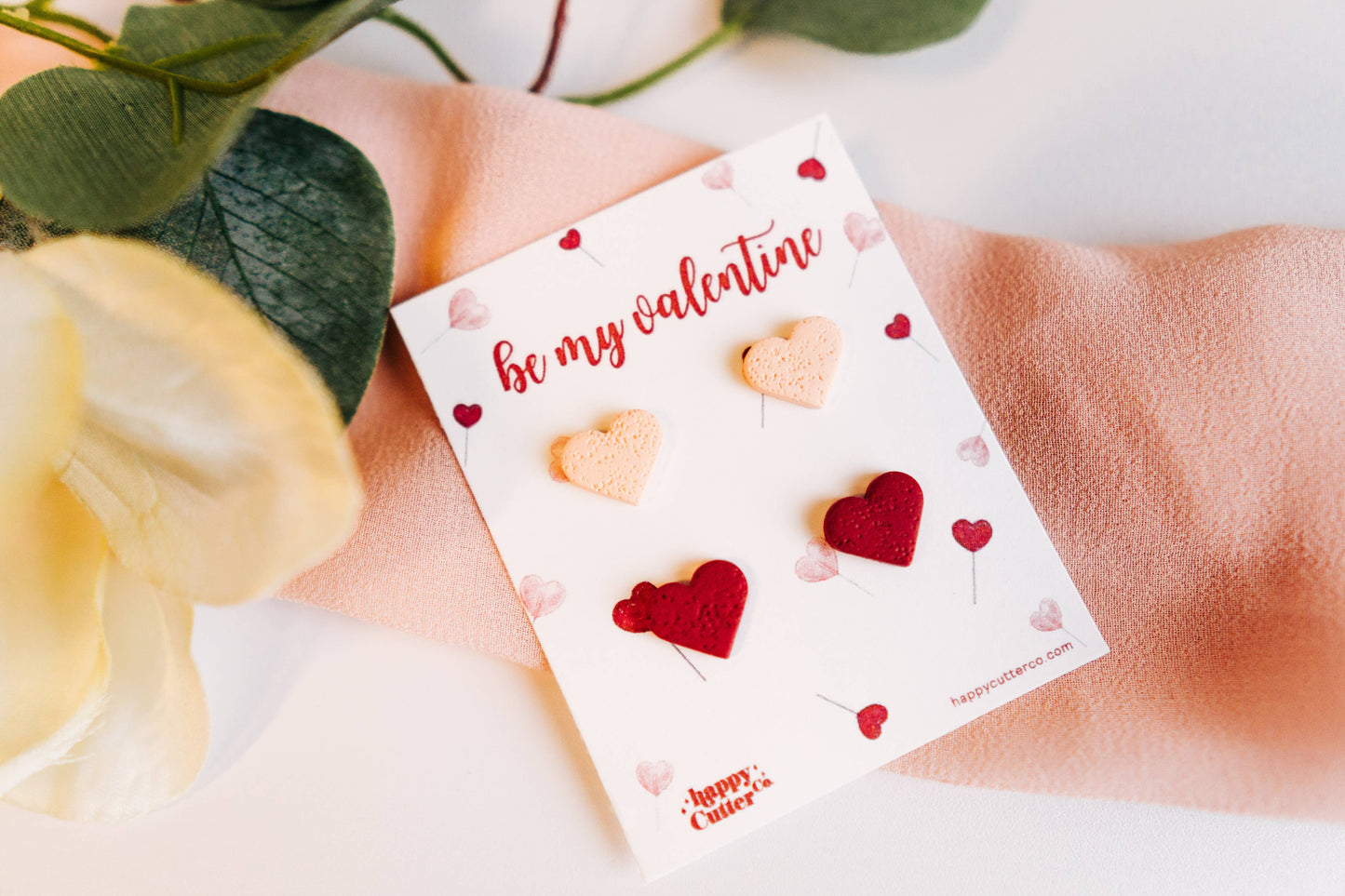 Simple Hearts Stud Earring Pack | Valentine Stud Earrings