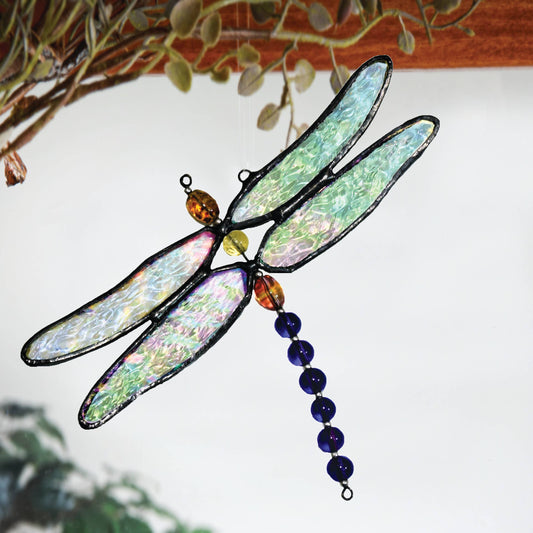 Stained Glass Dragonfly Suncatcher