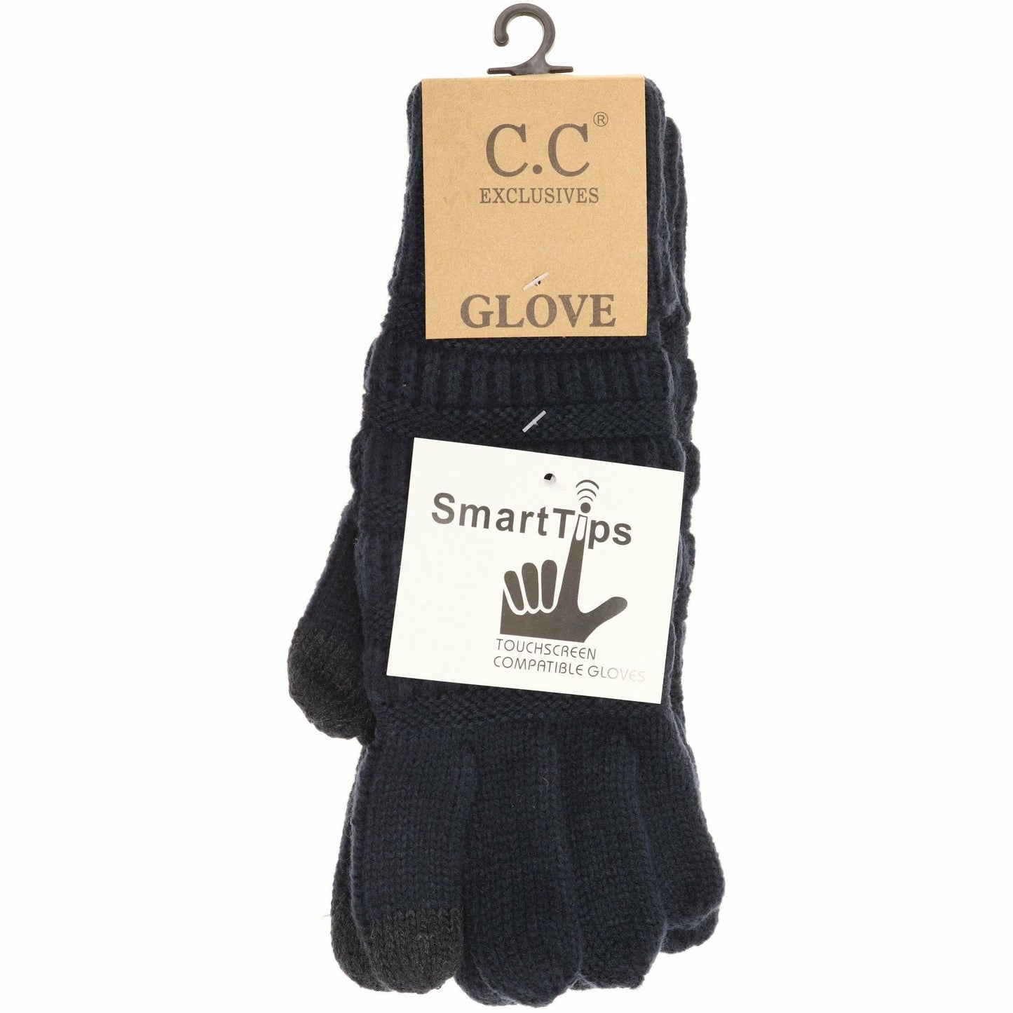 Crystal's Solid Cable Knit CC Gloves