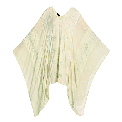 Lune's Avocado Georgette Poncho